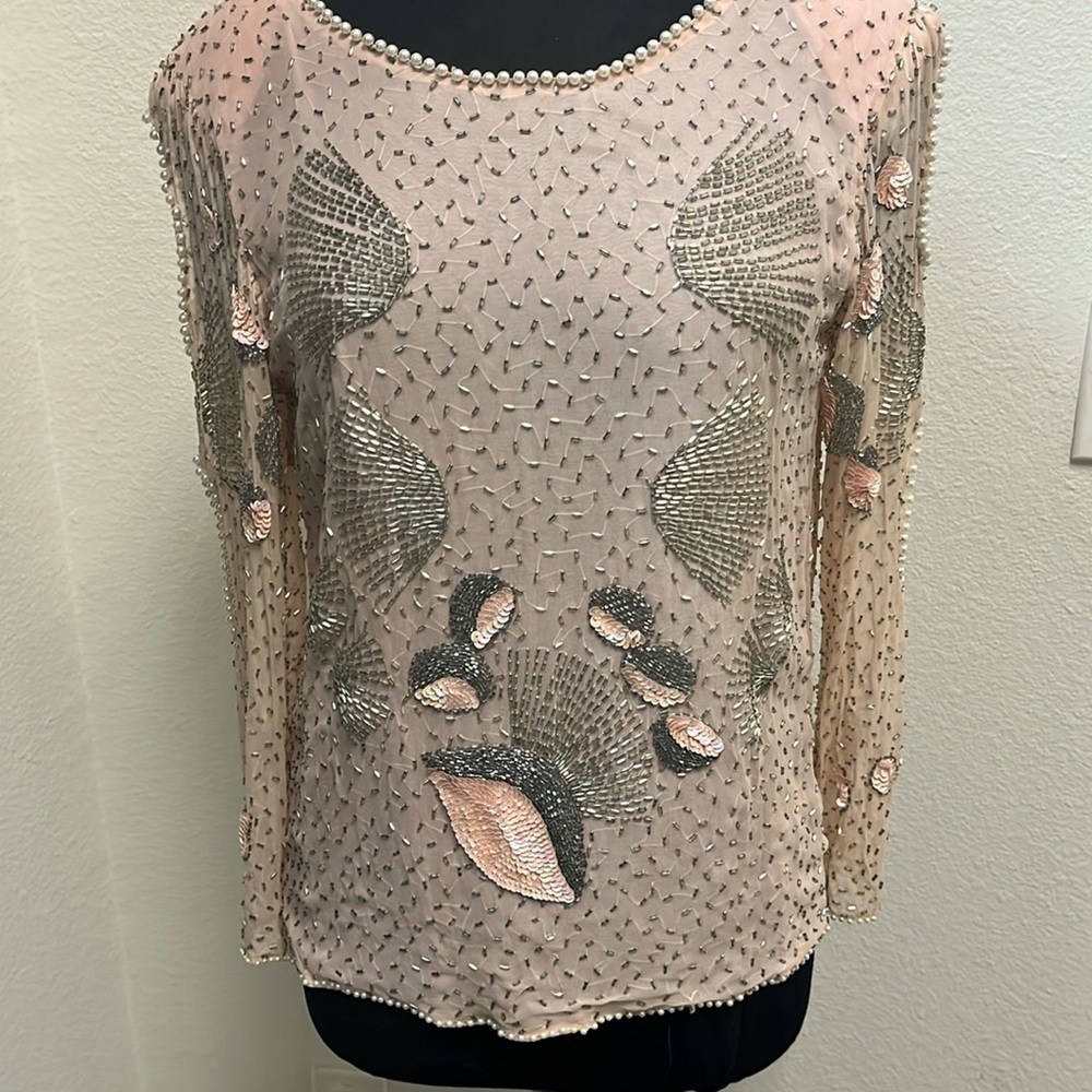 VINTAGE MICHELE LEVON SILK BLOUSE